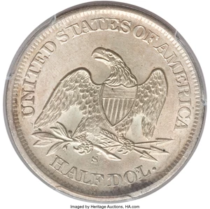 image for: 1864-S 50C MS63 PCGS. WB-103....