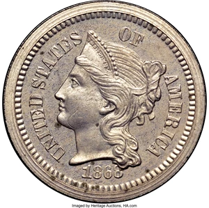 image for: 1868 1C One Cent, Judd-605, Pollock-670, R.5, PR64 NGC....