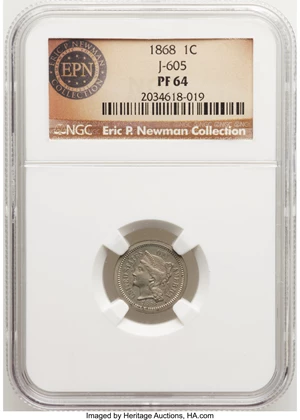 image for: 1868 1C One Cent, Judd-605, Pollock-670, R.5, PR64 NGC....