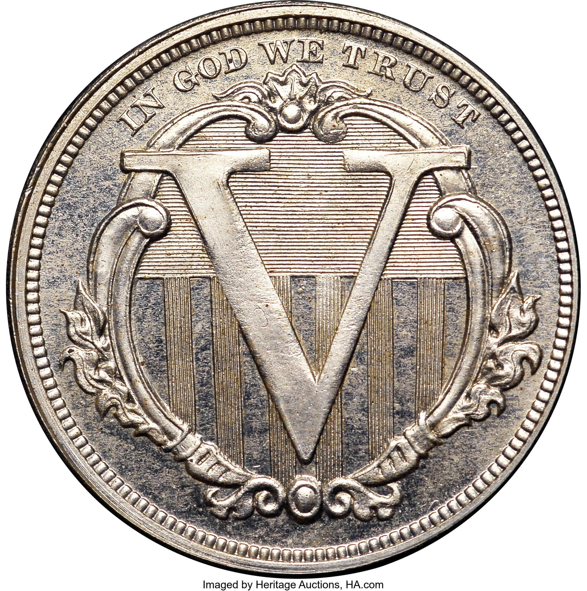 image for: 1868 5C Five Cents, Judd-630, Pollock-700, High R.7, PR65 NGC....