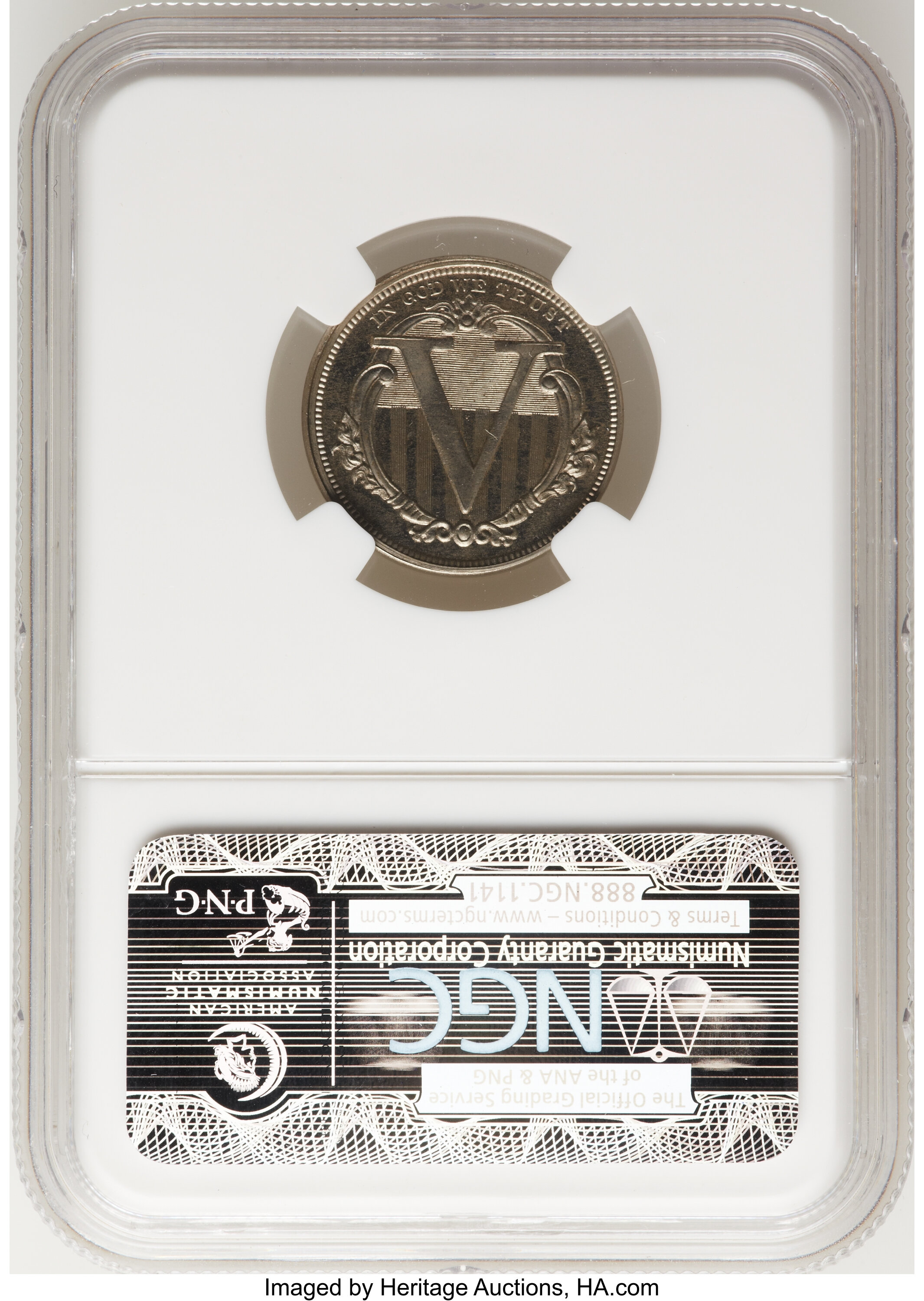 image for: 1868 5C Five Cents, Judd-630, Pollock-700, High R.7, PR65 NGC....