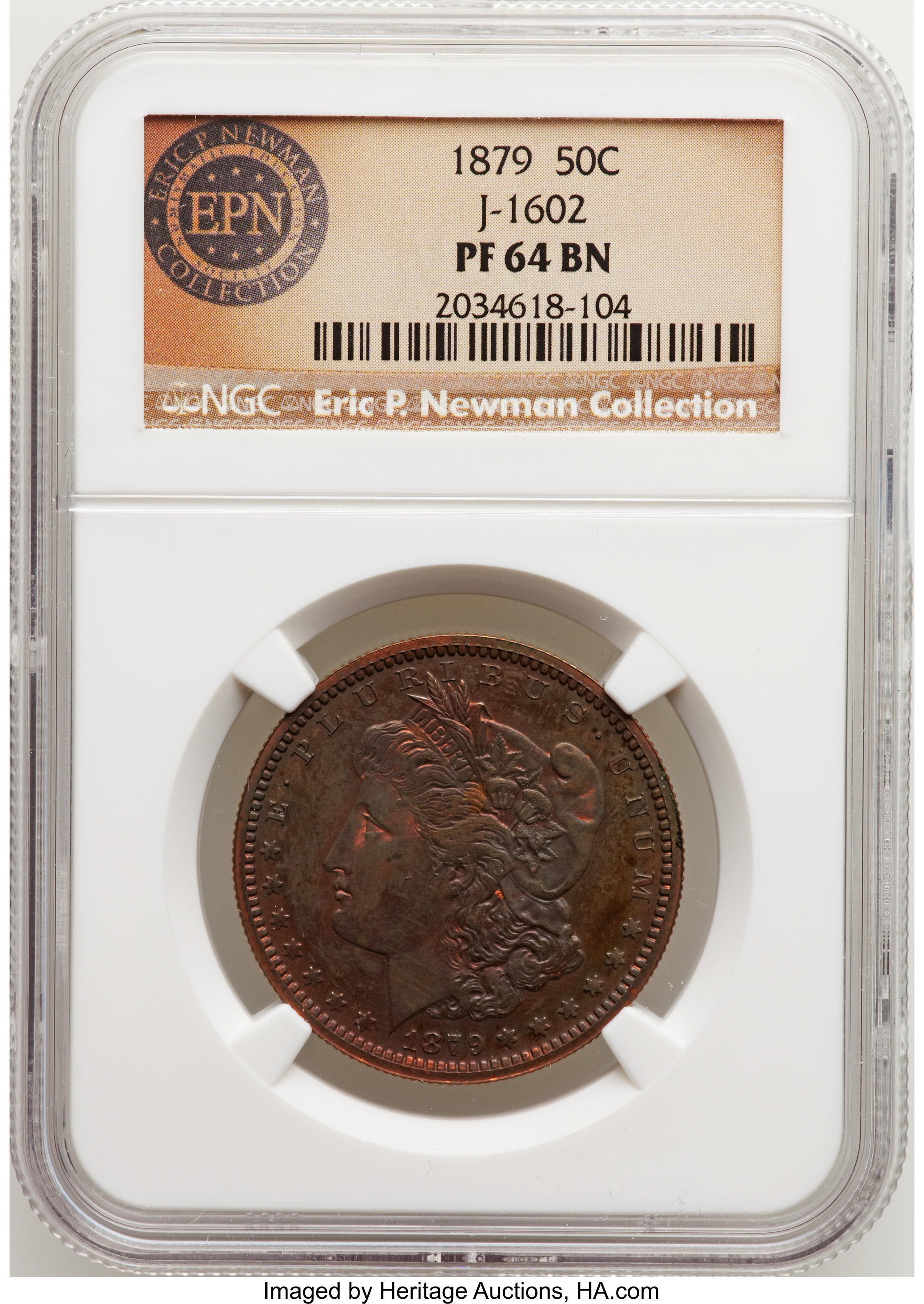 image for: 1879 50C Morgan Half Dollar, Judd-1602, Pollock-1797, R.7, PR64 Brown NGC....