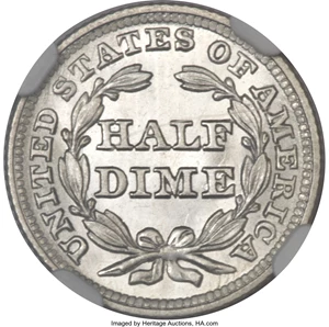 image for: 1851 H10C MS68 NGC....