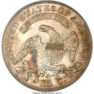 image for: 1819 25C Small 9 MS64 PCGS. CAC. B-3, R.1....
