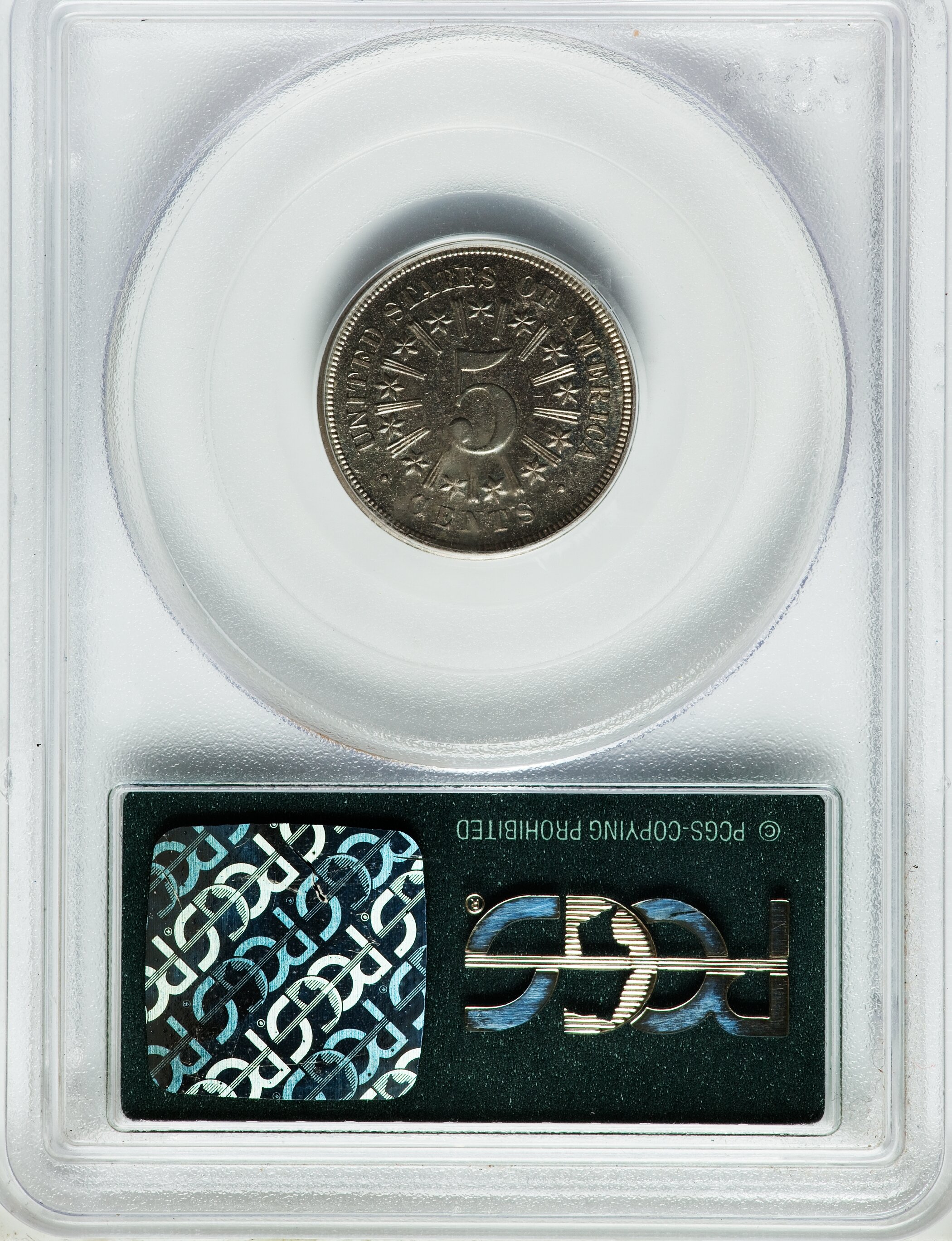 image for: 1866 5C Shield Five Cents, Judd-497, Pollock-583, High R.7, PR64 PCGS....