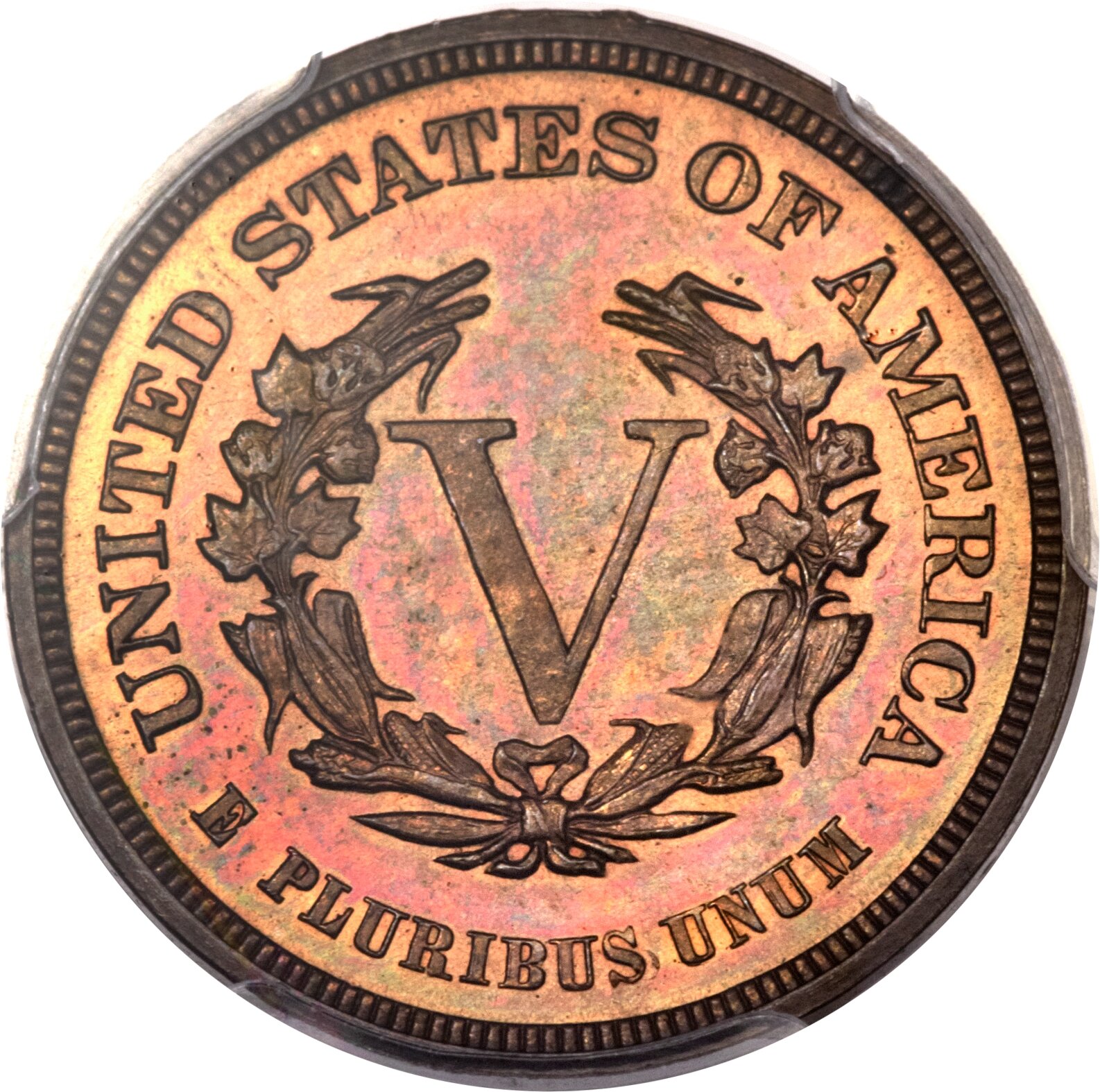 image for: 1882 5C Liberty Head Five Cents, Judd-1691, Pollock-1893, R.6, PR64 Red and Brown PCGS....