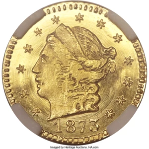 image for: 1873 25C Liberty Round 25 Cents, BG-817, R.3, MS67 ★ NGC....