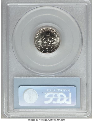 image for: 1966 10C SMS MS69 PCGS. PCGS Population (4/0). NGC Census: (0/0). Mintage: 2,260,000. Numismedia Wsl. Price for problem fre...