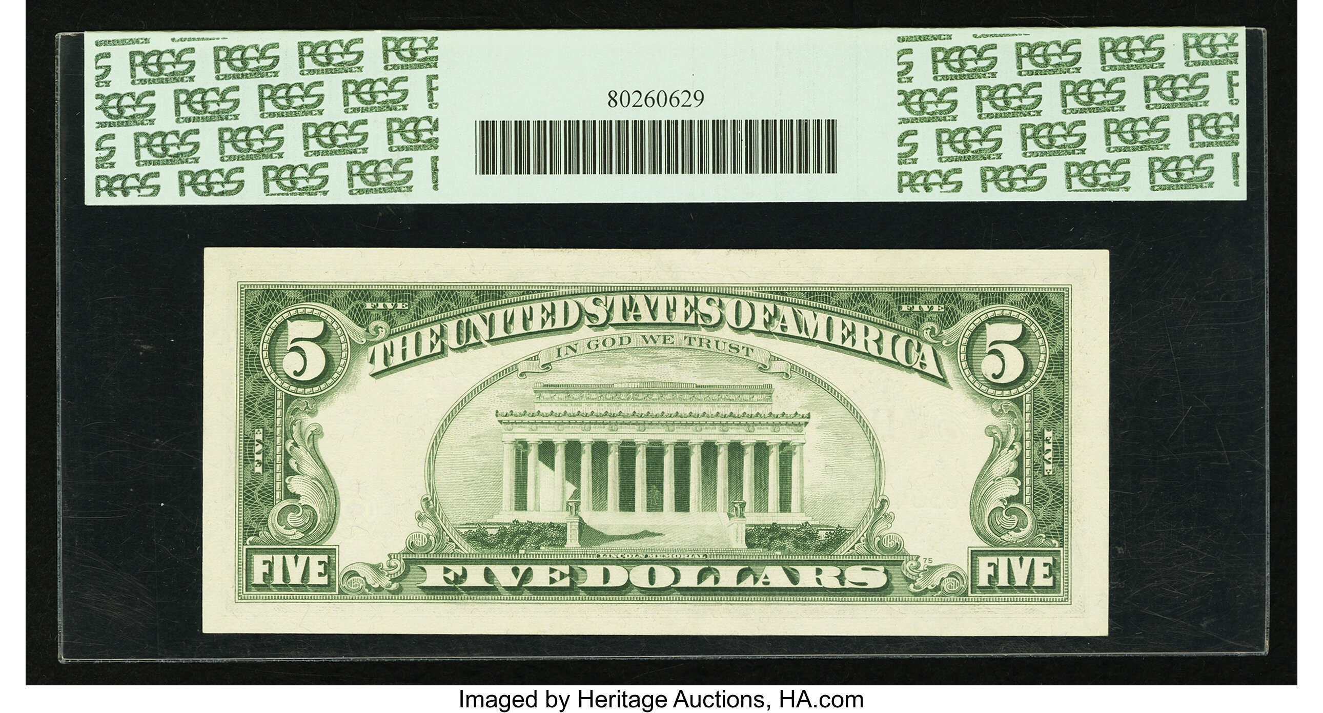 image for: Fr. 1968-H $5 1963A Federal Reserve Note. PCGS Superb Gem New 69PPQ....