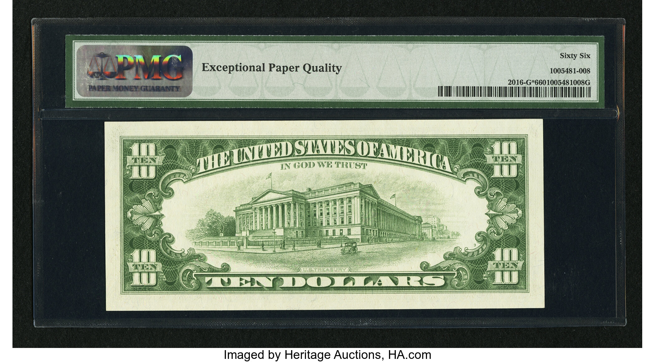 image for: Fr. 2016-G* $10 1963 Federal Reserve Note. PMG Gem Uncirculated 66 EPQ....