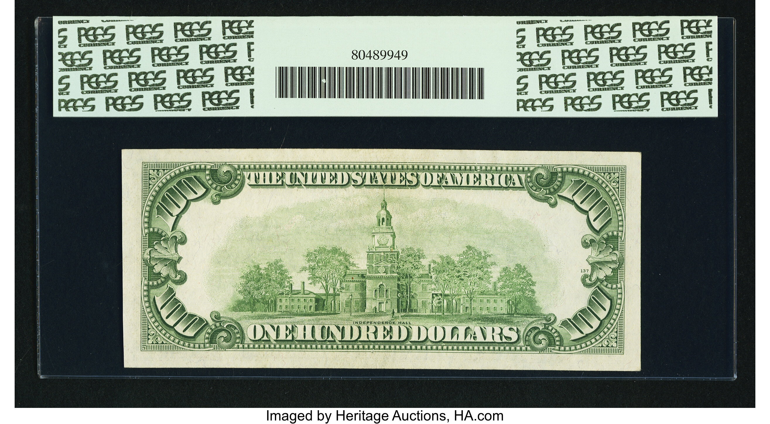image for: Fr. 2159-D* $100 1950B Federal Reserve Note. PCGS Choice About New 55....