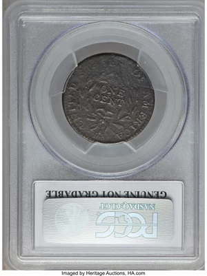 image for: 1794 1C Head of 1794, S-55, B-47, R.2 -- Environmental Damage -- PCGS Genuine. VF Details. PCGS Population (1/4). NGC Censu...