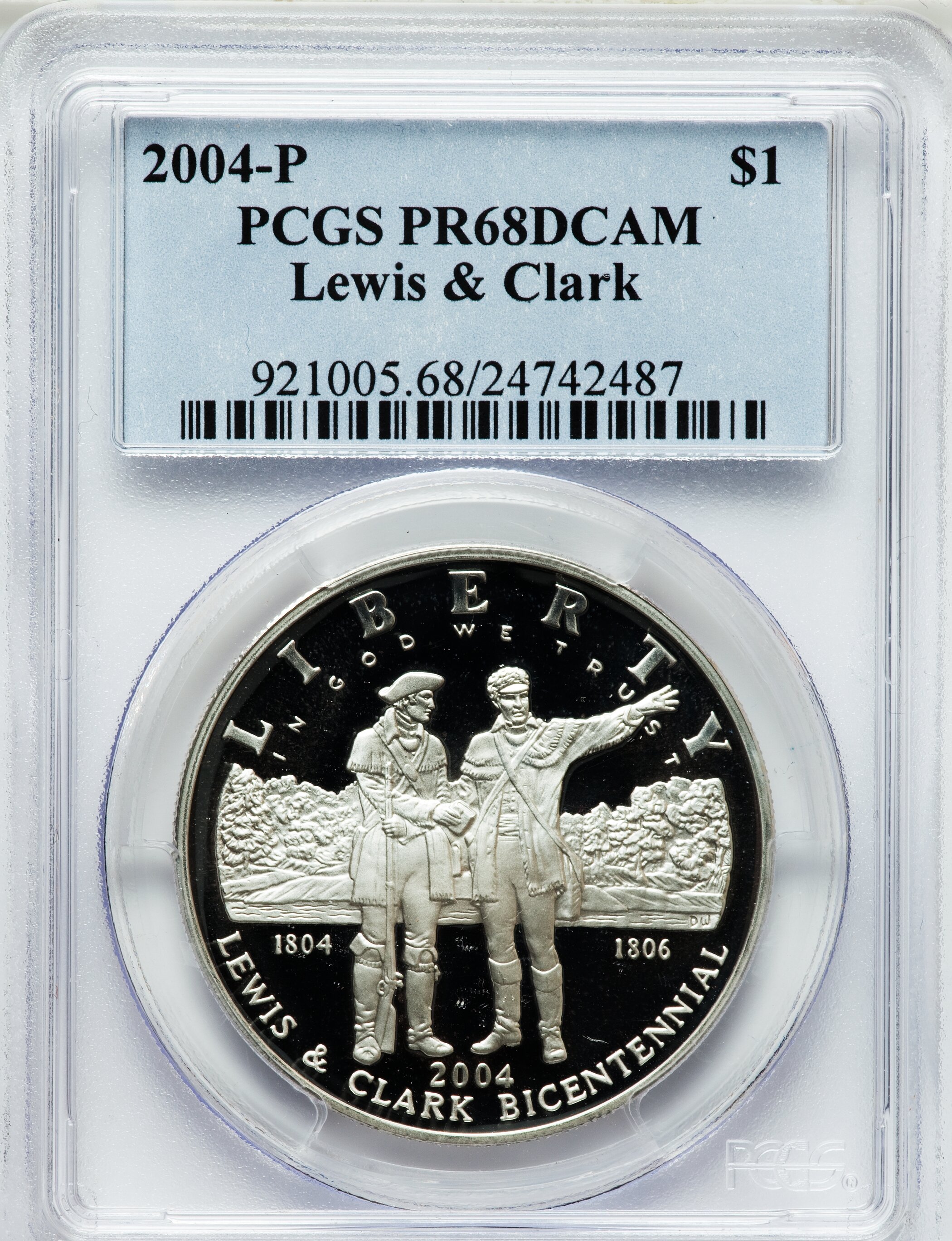 2004-P S$1 Lewis and Clark Bicentennial PR DCAM PR68 DCAM thumbnail 13