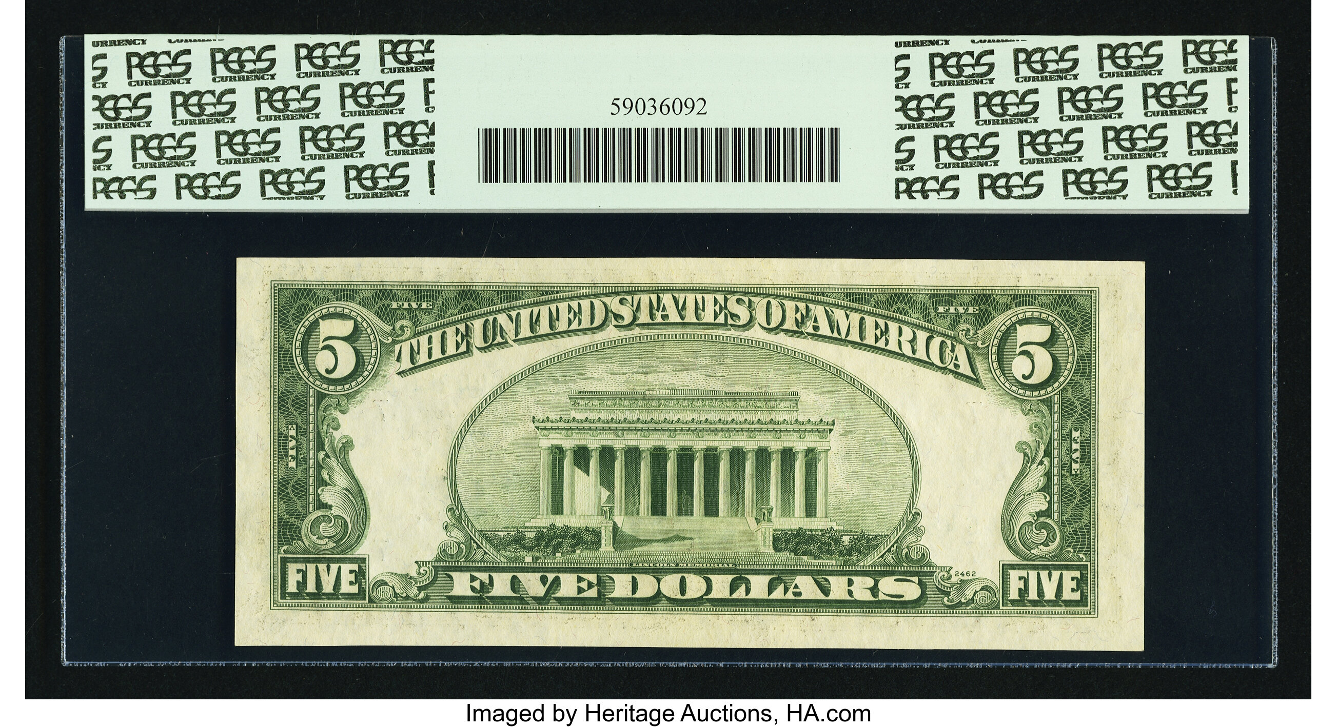 image for: Fr. 1966-G $5 1950E Federal Reserve Note. PCGS Gem New 65PPQ....