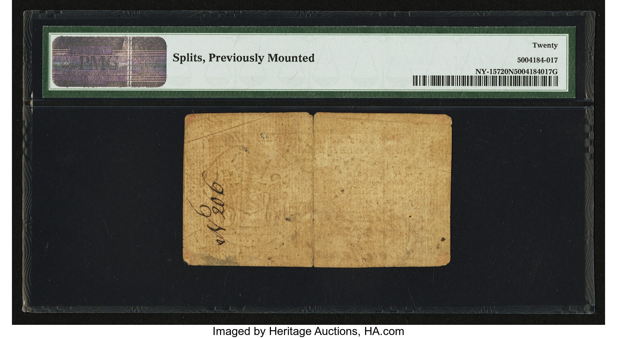 image for: New York April 2, 1759 £10 PMG Very Fine 20 Net....