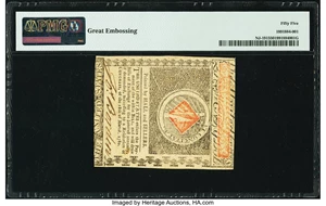 image for: New Jersey June 9, 1780 $20 PMG About Uncirculated 55....