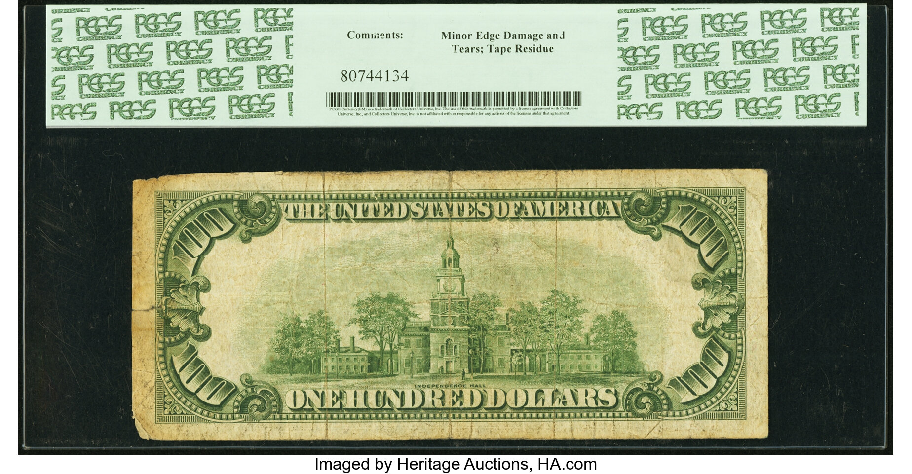 image for: Fr. 2155-I* $100 1934C Federal Reserve Star Note. PCGS Fine 15....