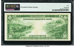 image for: Fr. 915a $10 1914 Federal Reserve Note PMG Extremely Fine 40 EPQ....