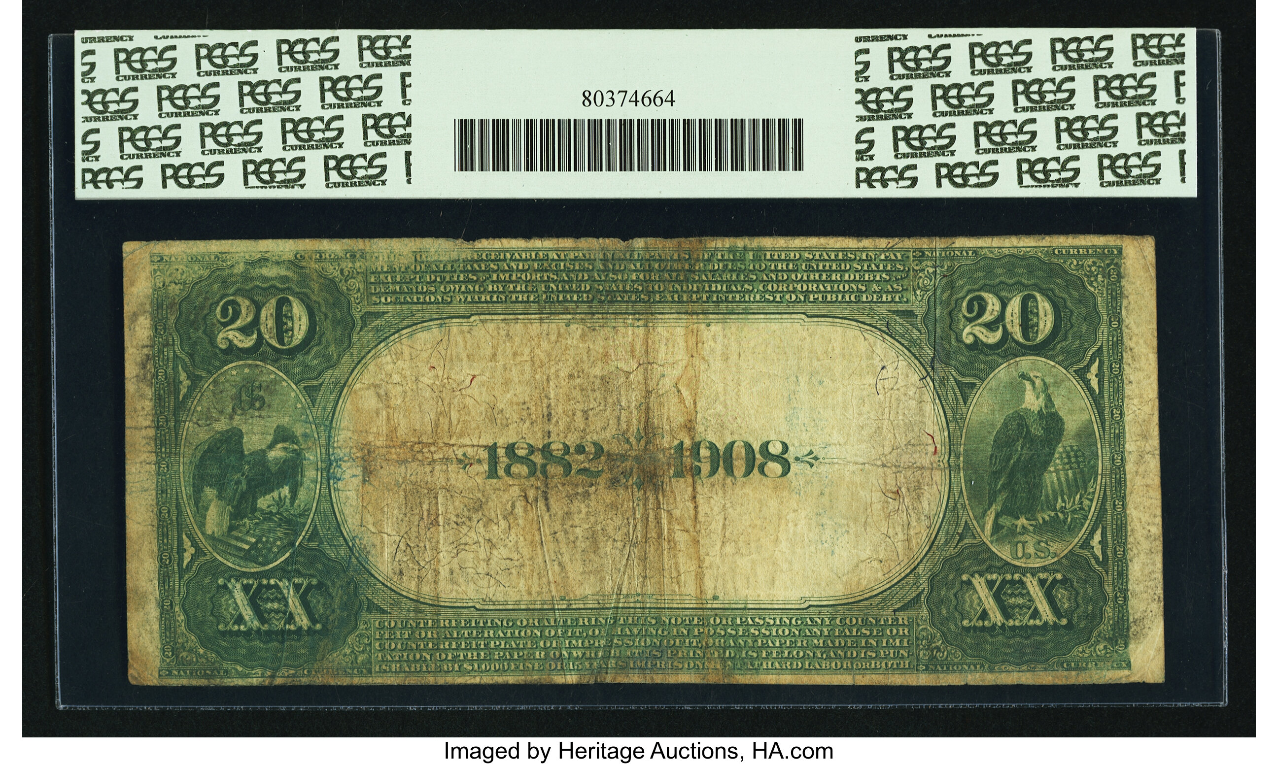 image for: Austin, TX - $20 1882 Date Back Fr. 549 The Austin NB Ch. # (S)4308...