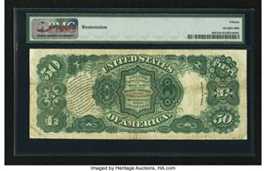 image for: Fr. 160 $50 1880 Legal Tender PMG Choice Fine 15 Net....