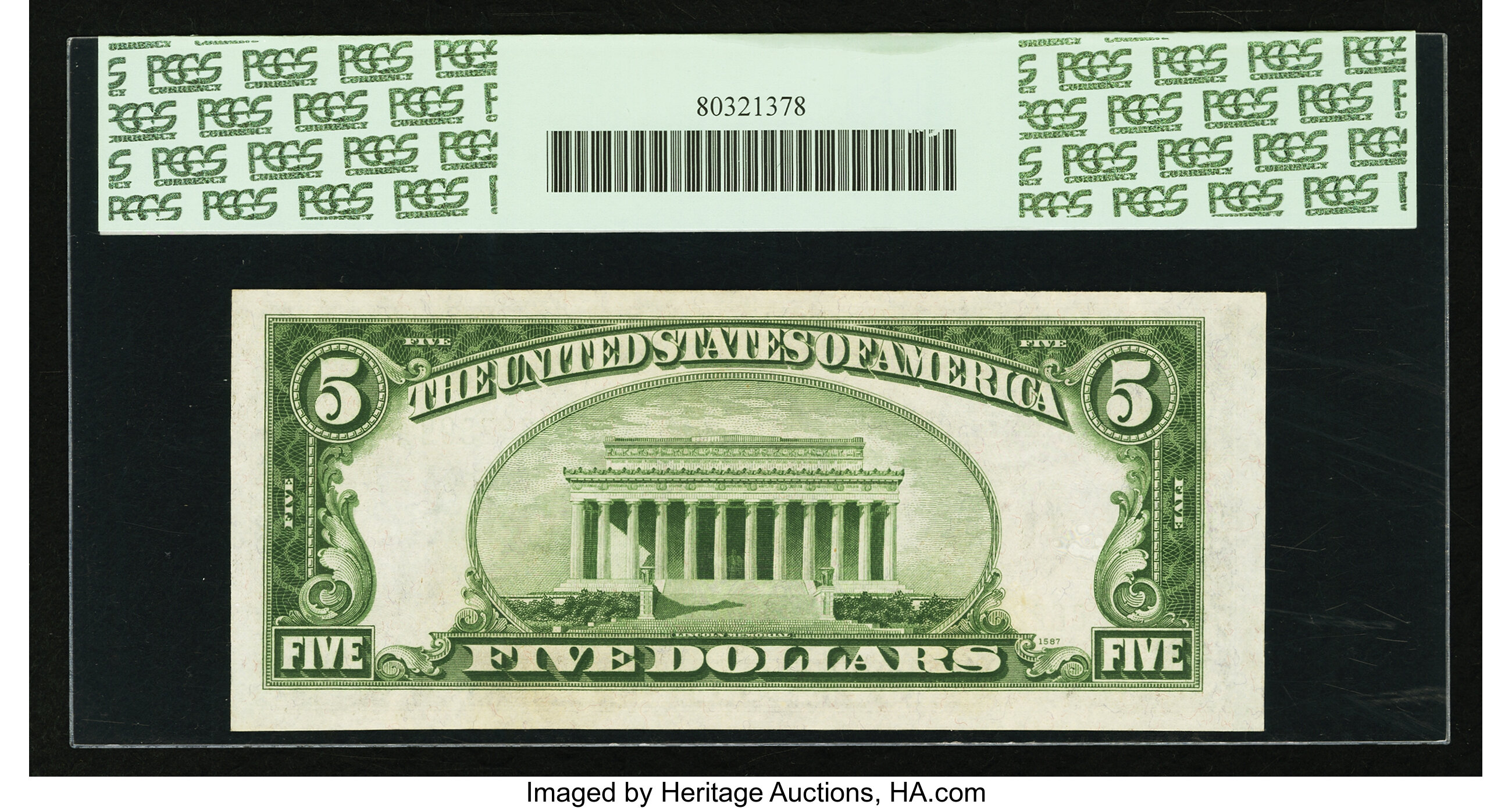 image for: Fr. 1957-C $5 1934A Federal Reserve Note. PCGS Very Choice New 64PPQ....