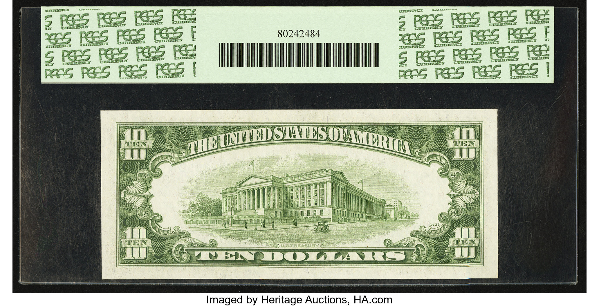 image for: Fr. 2010-H $10 Narrow 1950 Federal Reserve Note. PCGS Superb Gem New 68PPQ....