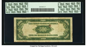 image for: Fr. 2200-K $500 1928 Federal Reserve Note. PCGS Apparent Fine 15....