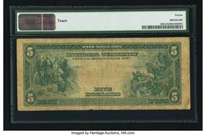 image for: Fr. 805 $5 1915 Federal Reserve Bank Note PMG Fine 12 Net....