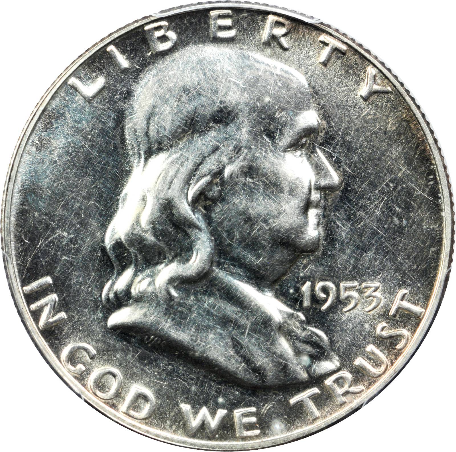 1953 Franklin Half Dollar. Proof-58 (PCGS).