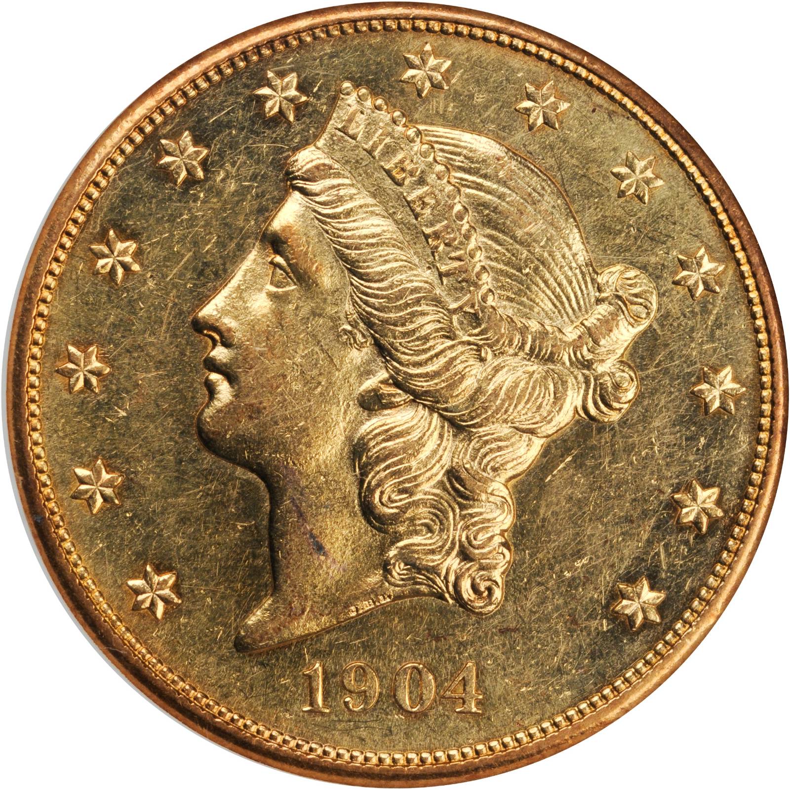 1904 Liberty Double Eagle. AU-55 (ANACS). OH.