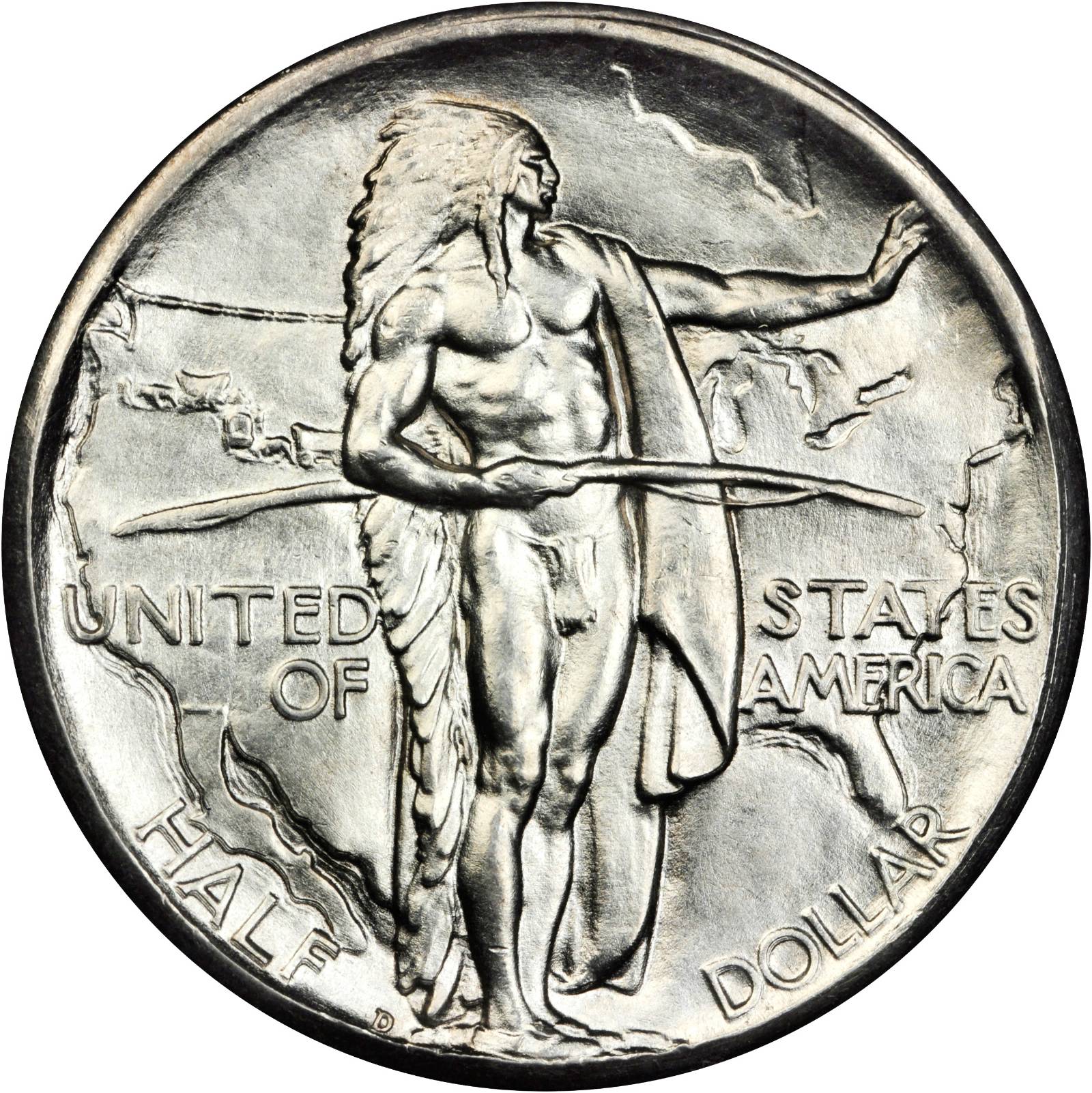 1933-D Oregon Trail Memorial. FS-801. Tripled Die Obverse. Unc Details--Cleaning (PCGS).