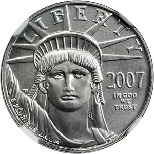 image for: 2007-W Tenth-Ounce Platinum Eagle. MS-70 (NGC).