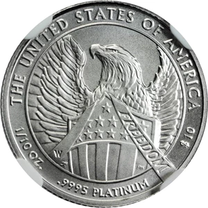 image for: 2007-W Tenth-Ounce Platinum Eagle. MS-70 (NGC).