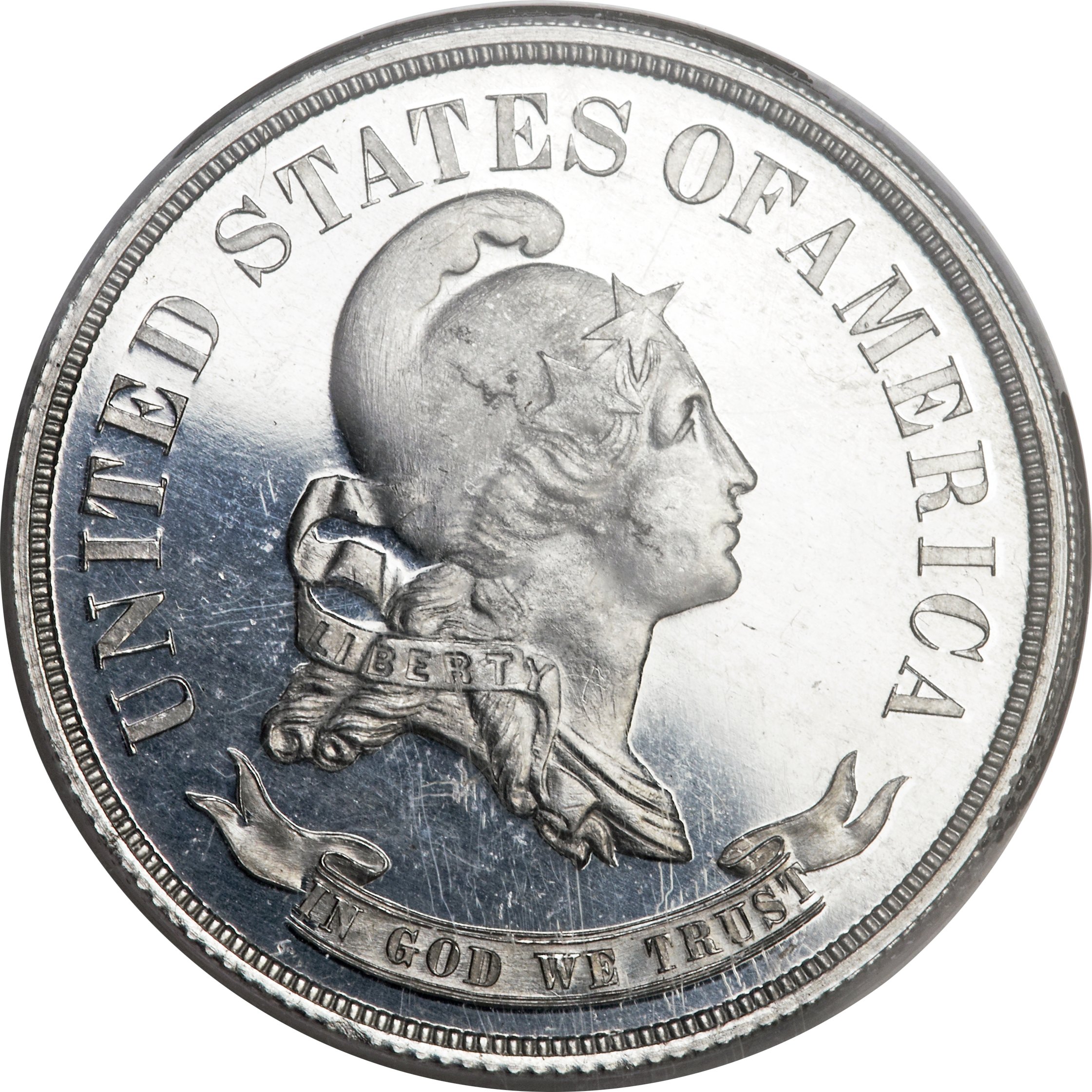 image for: 1870 50C Standard Silver Half Dollar, Judd-943, Pollock-1071, High R.7, PR65 Cameo PCGS. CAC....