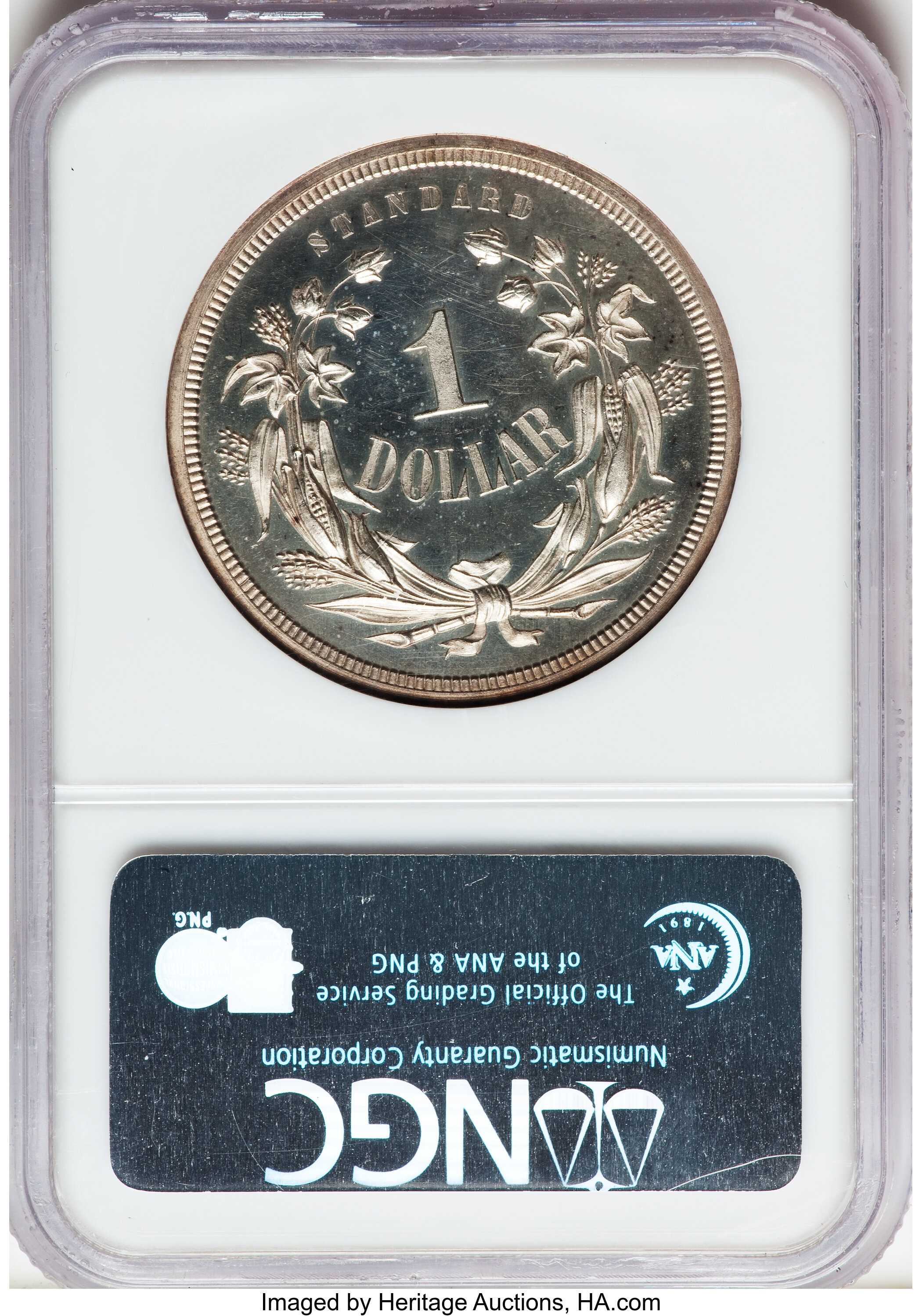 image for: 1870 $1 Standard Silver Dollar, Judd-996, Pollock-1127, High R.7, PR62 Cameo NGC. CAC....
