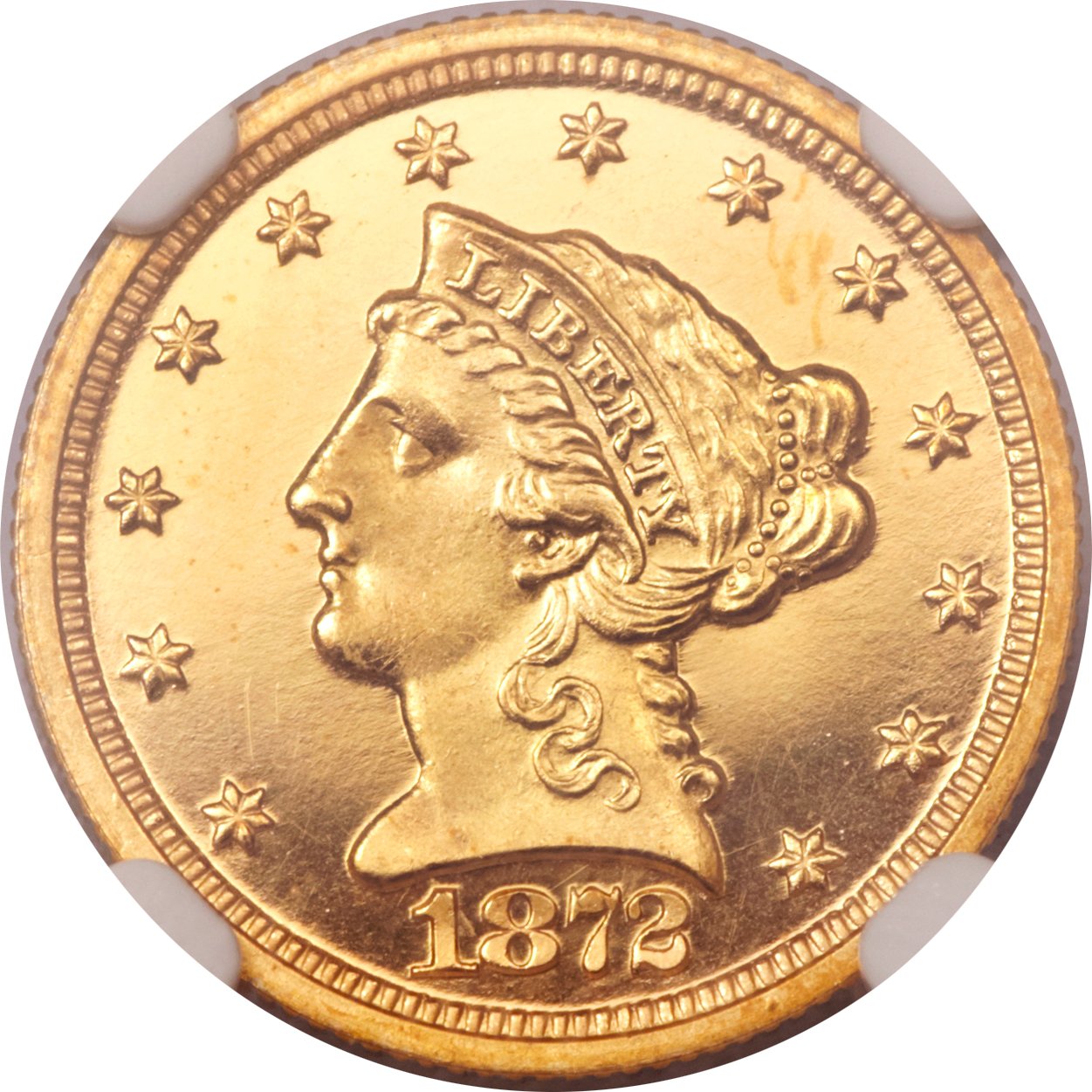 image for: 1872 $2 1/2 PR65  ★  Cameo NGC....