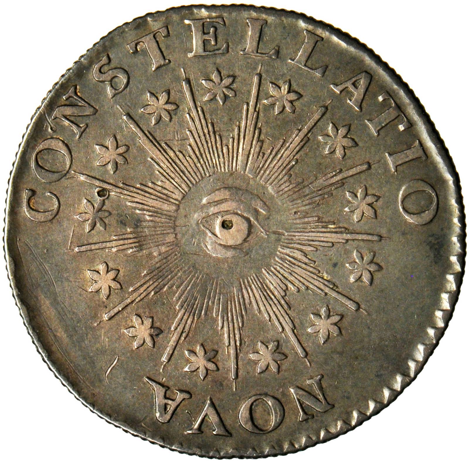 image for: 1785 Immune Columbia Piece. W-1985. 13 Stars. Silver. Reeded Edge. EF Details--Damage (PCGS).