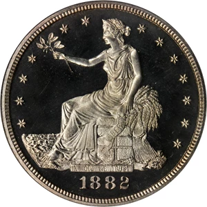 image for: 1882 Trade Dollar. Proof-68 Cameo (NGC).
