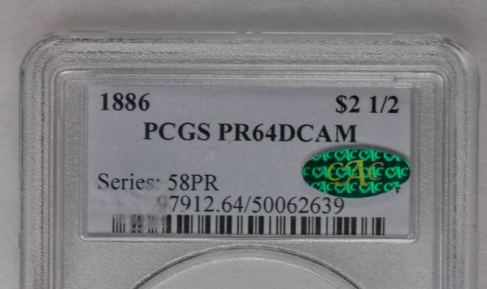 image for: 1886 Liberty Quarter Eagle. Proof-64 Deep Cameo (PCGS). CAC.