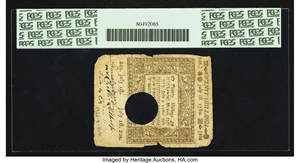 image for: Connecticut July 1, 1780 20s Hole Cancel PCGS Apparent Very Fine 25....