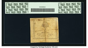 image for: Massachusetts October 18, 1776 6d PCGS Apparent Very Fine 20....