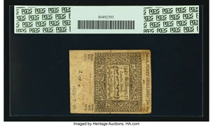image for: Connecticut January 2, 1775 40s Slash Cancel PCGS Apparent Extremely Fine 40....