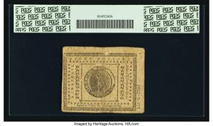 image for: Maryland December 7, 1775 $8 PCGS Very Fine 30....