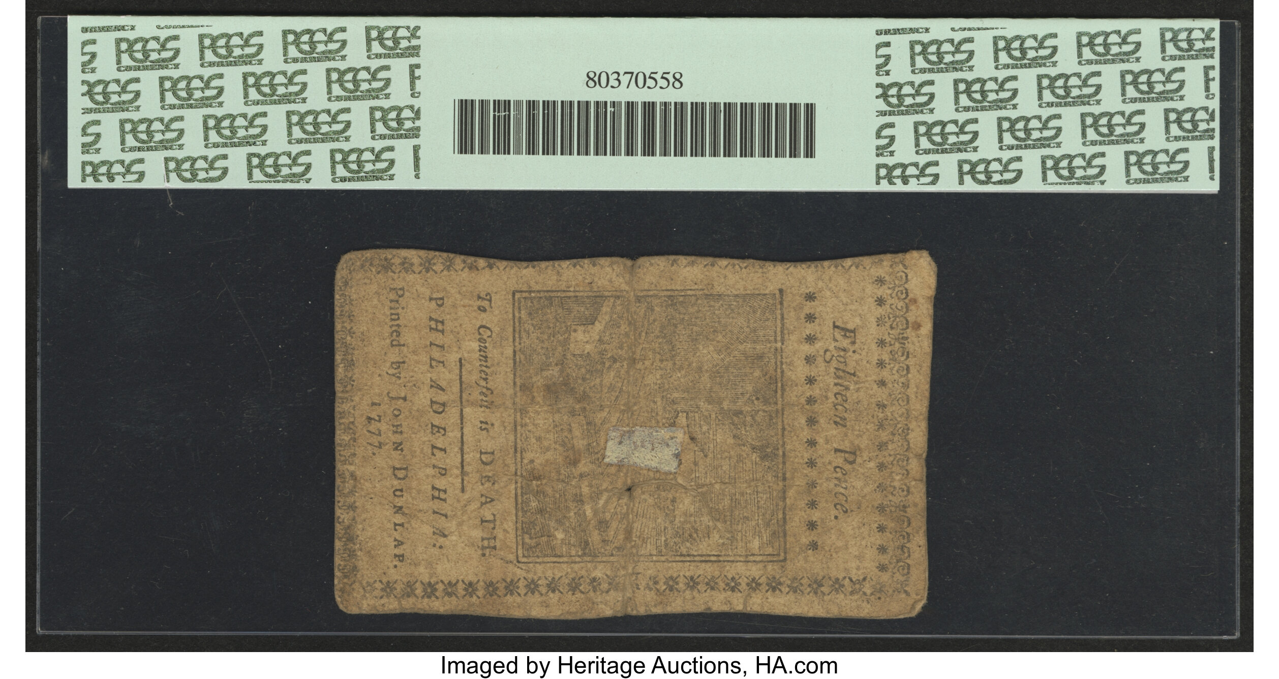 image for: Pennsylvania April 10, 1777 1s 6d PCGS Apparent Fine 15....