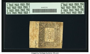 image for: Uncancelled Connecticut July 1, 1775 2s 6d PCGS Apparent Very Fine 25....