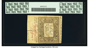 image for: Connecticut June 7, 1776 2s 6d Slash Cancel PCGS Apparent Extremely Fine 40....