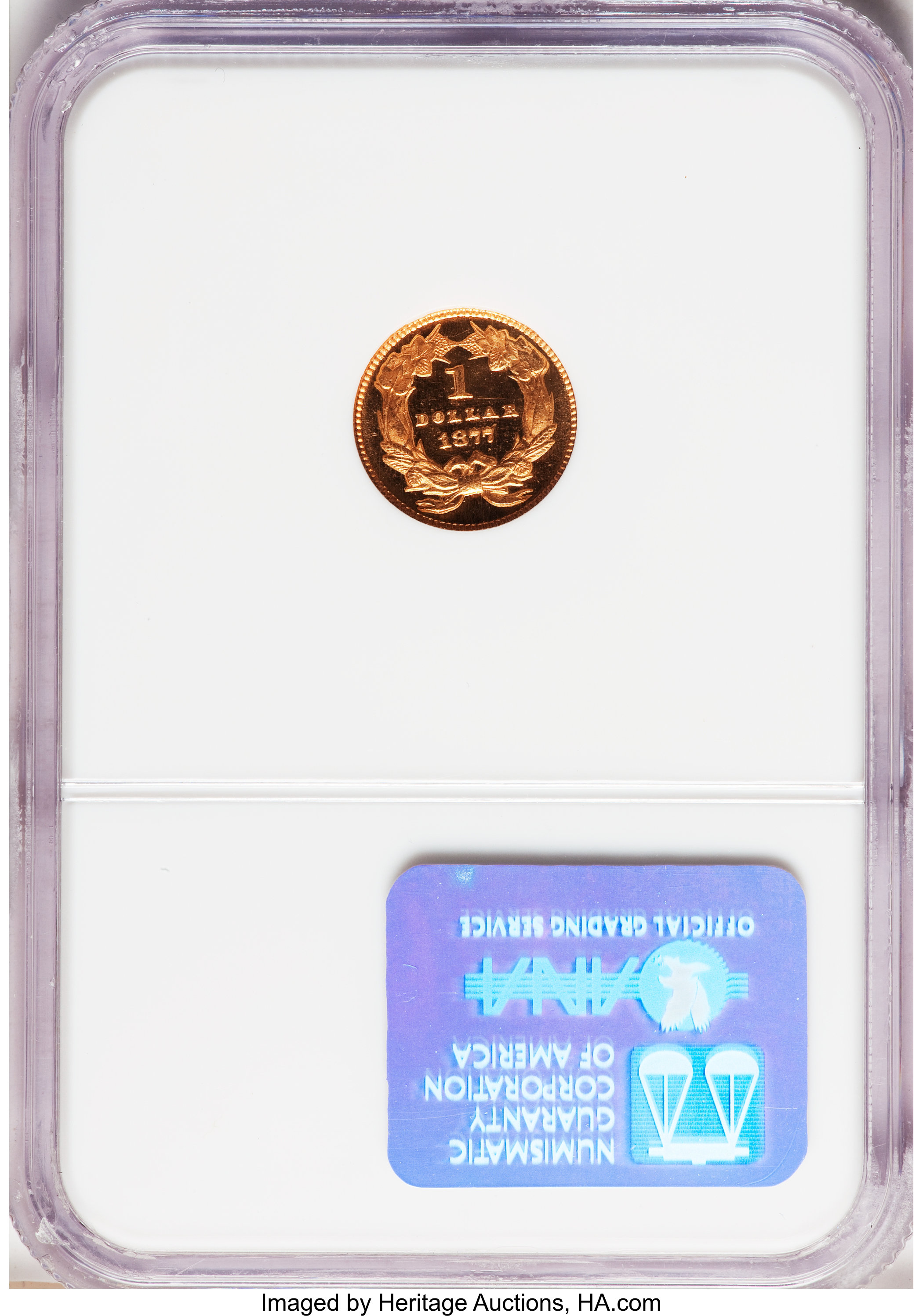 image for: 1877 G$1 PR65 Cameo NGC. CAC...