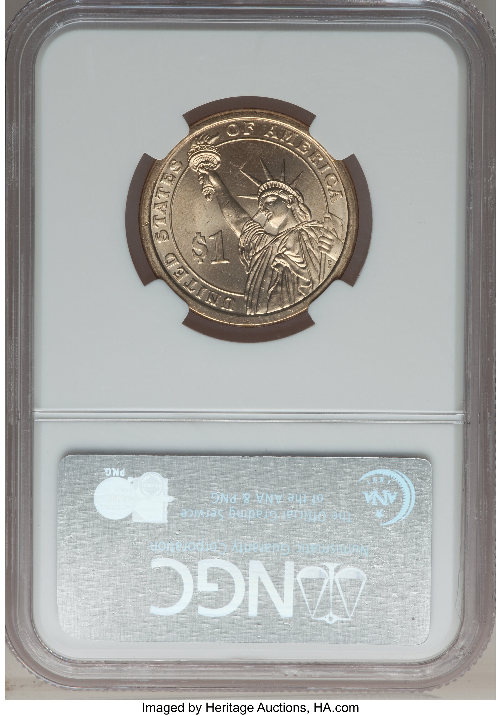 image for: 2007 $1  GW M  Ed Lettering MS64 NGC. NGC Census: (13540/28936). PCGS Population (0/1).   (#396509)...