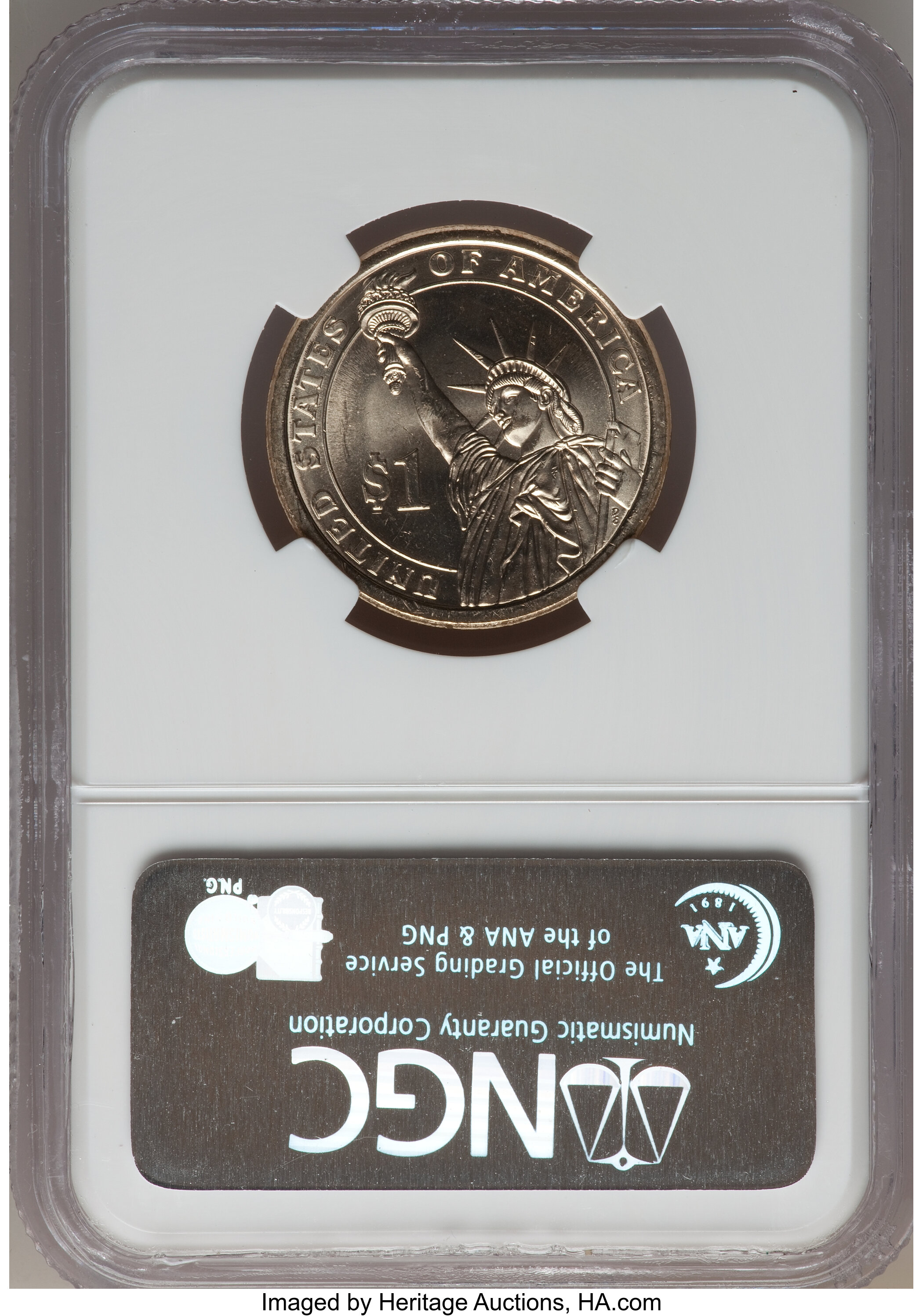 image for: 2007 $1  George Washington Missing Edge Lettering MS65 NGC. NGC Census: (25780/3120). PCGS Population (0/1).   (#396509)...