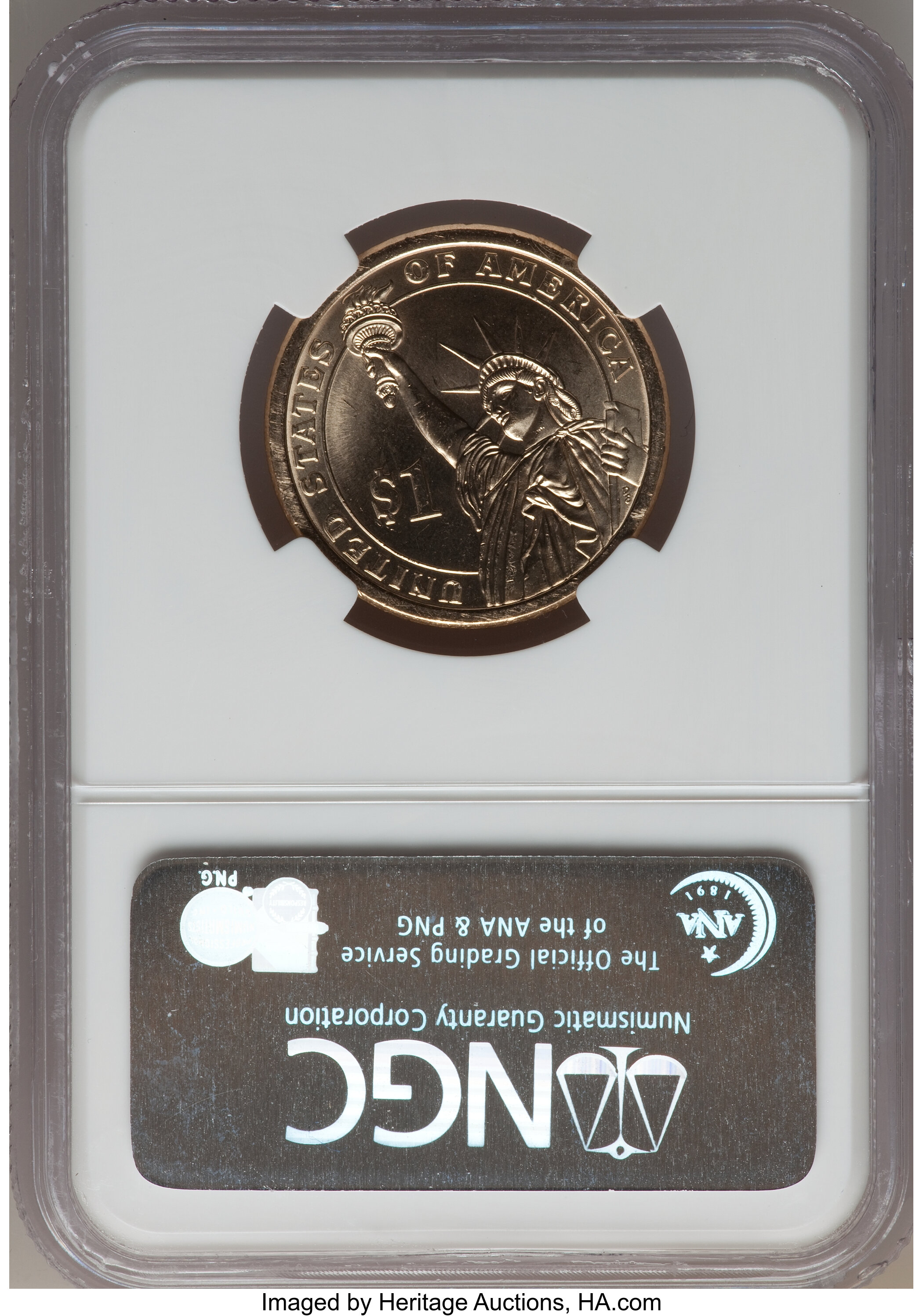 image for: 2007 $1  George Washington Missing Edge Lettering MS65 NGC. NGC Census: (25780/3120). PCGS Population (0/1).   (#396509)...